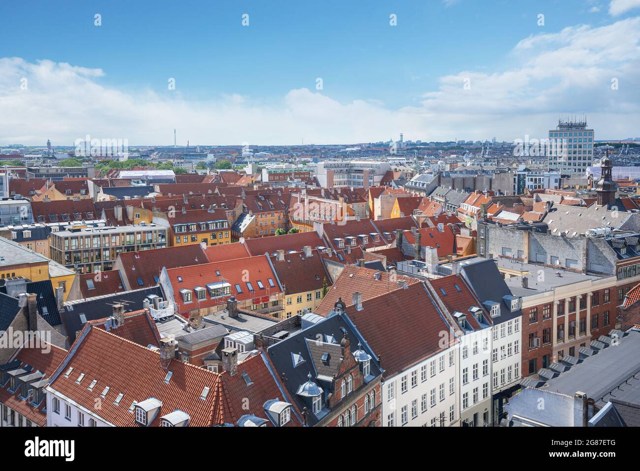 Luftaufnahme von Kopenhagen - Kopenhagen, Dänemark Stockfoto