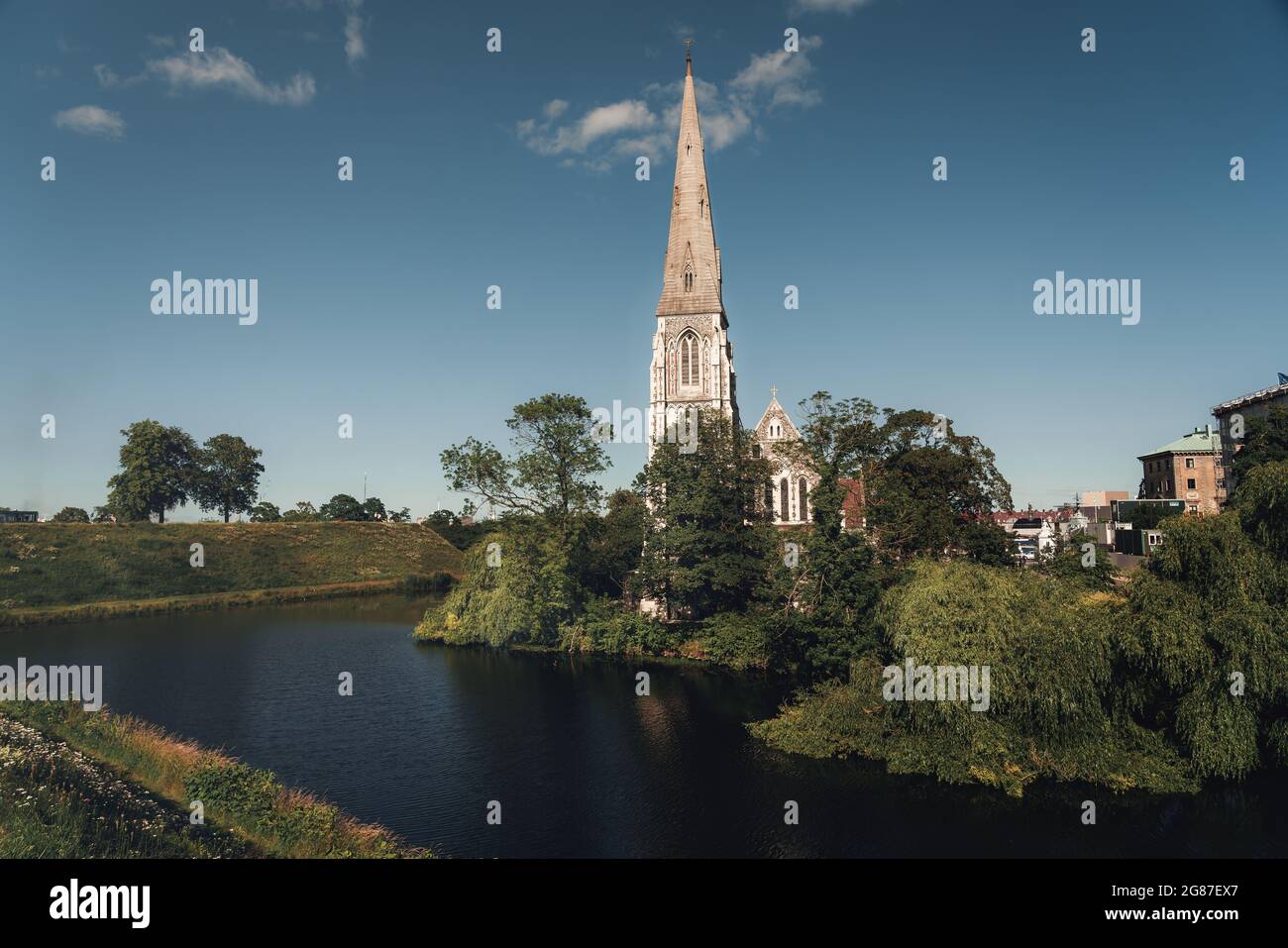 St. Alban's Church (auch als Englische Kirche bekannt) - Kopenhagen, Dänemark Stockfoto