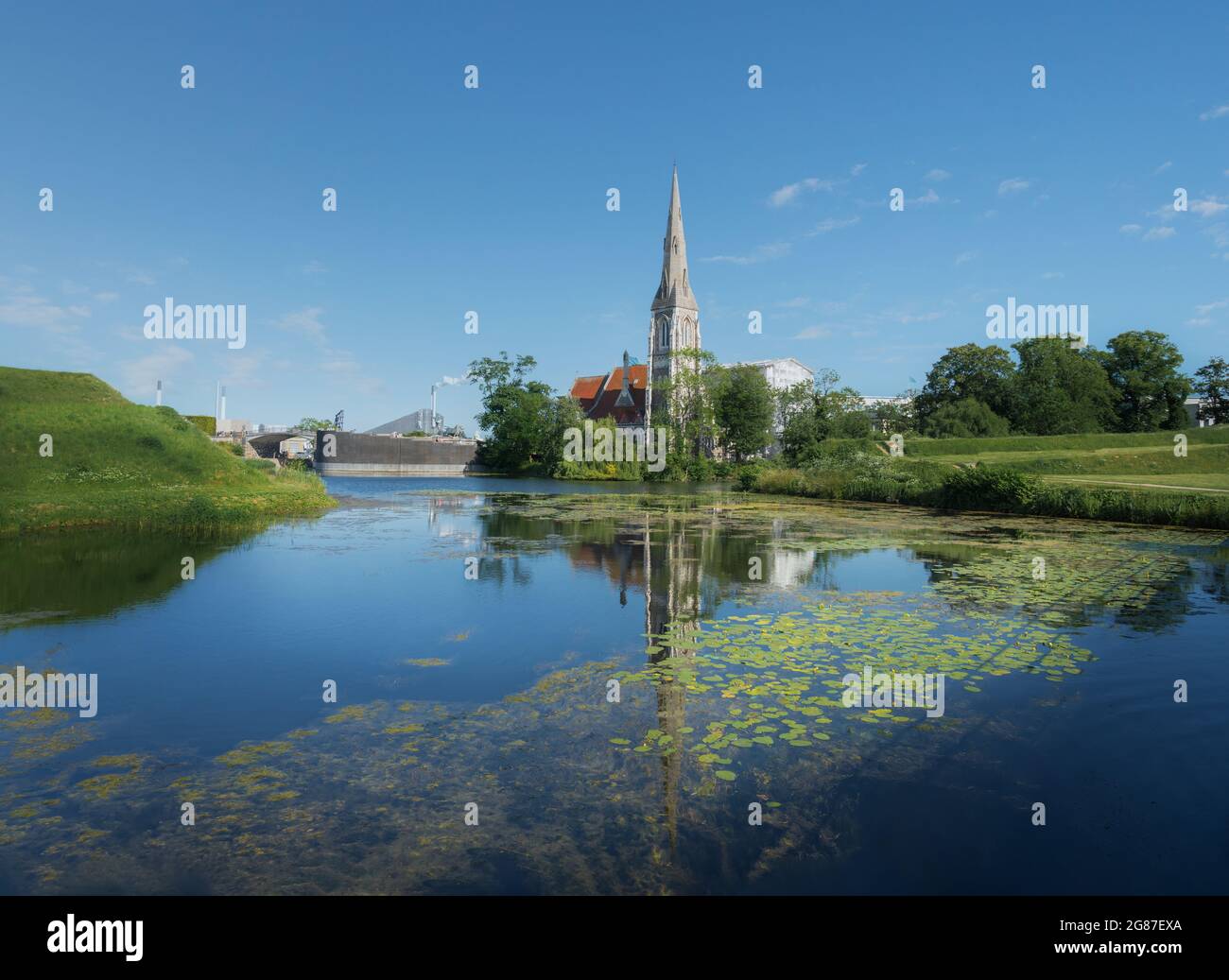 St. Alban's Church (auch als Englische Kirche bekannt) - Kopenhagen, Dänemark Stockfoto