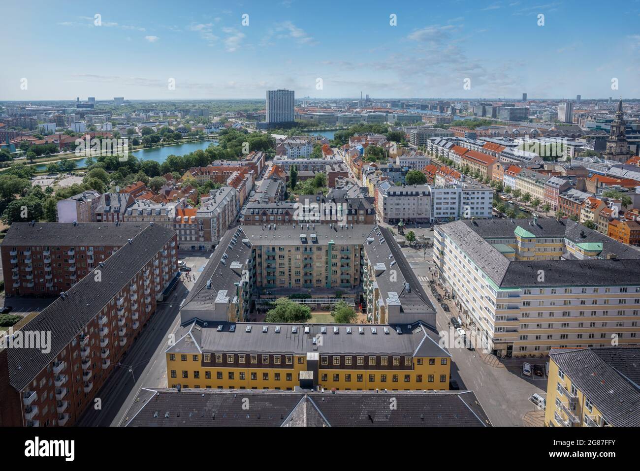 Luftaufnahme von Kopenhagen - Kopenhagen, Dänemark Stockfoto