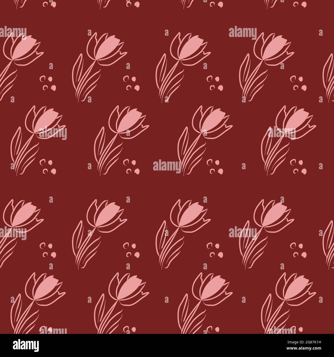 Vektor nahtlose Muster mit Blumen. Hintergrund Illustration, dekorative Gestaltung für Stoff oder Papier. Ornament modern Stock Vektor