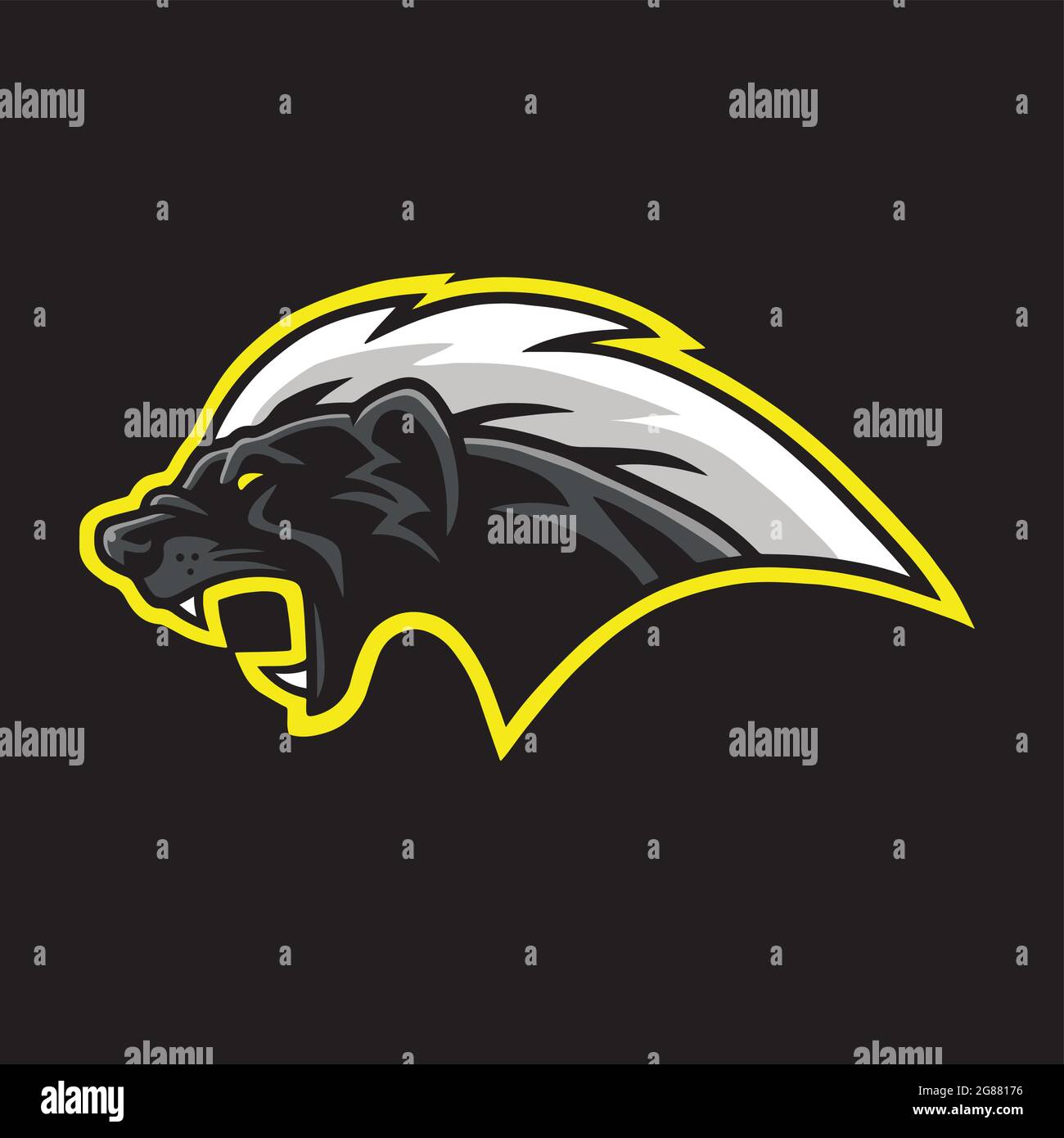 Honey Badger Maskottchen Logo Vorlage Vektor Stock Vektor