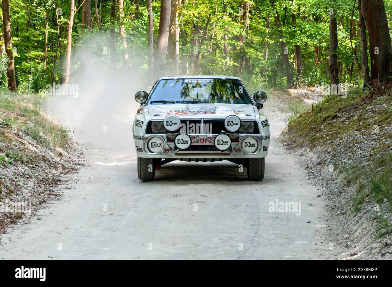 Toyota Celica Twin-Cam Turbo auf der Rallye-Bühne beim Goodwood Festival of Speed 2013. Bjorn Waldegard, Rallye-Auto der Gruppe B der 1980er-Jahre Stockfoto
