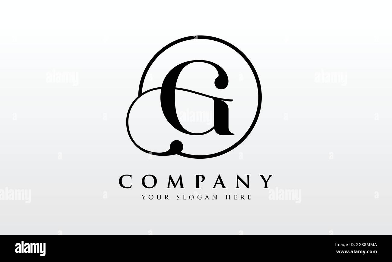 Initial G Buchstabe Schwarz Farbe mit weißem Hintergrund Logo Design-Vektor-Vorlage. Kreativer Buchstabe G Logo-Design Stock Vektor