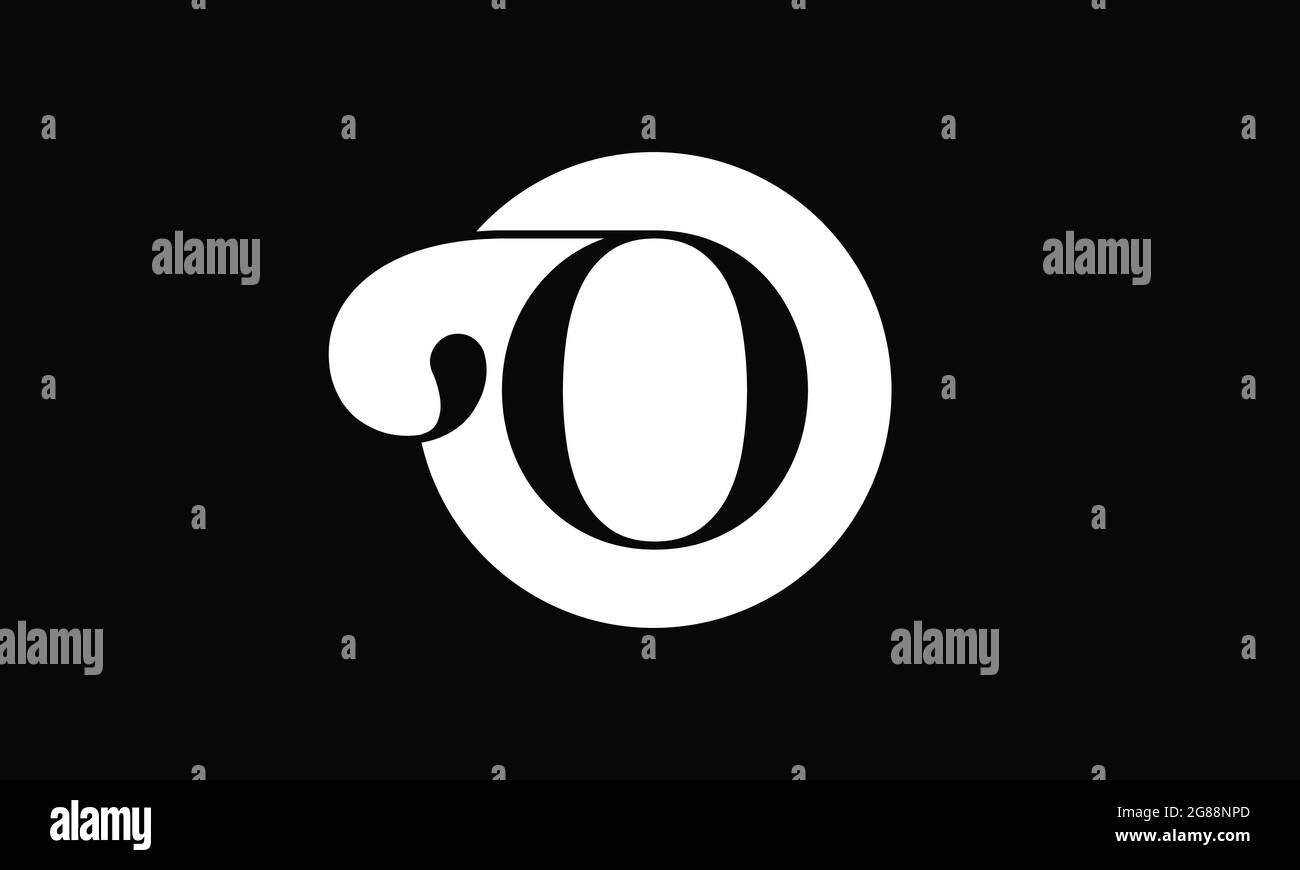 Initial O Buchstabe Schwarz Farbe mit weißem Hintergrund Logo Design Vektor-Vorlage. Abstrakter Buchstabe O Logo-Design Stock Vektor