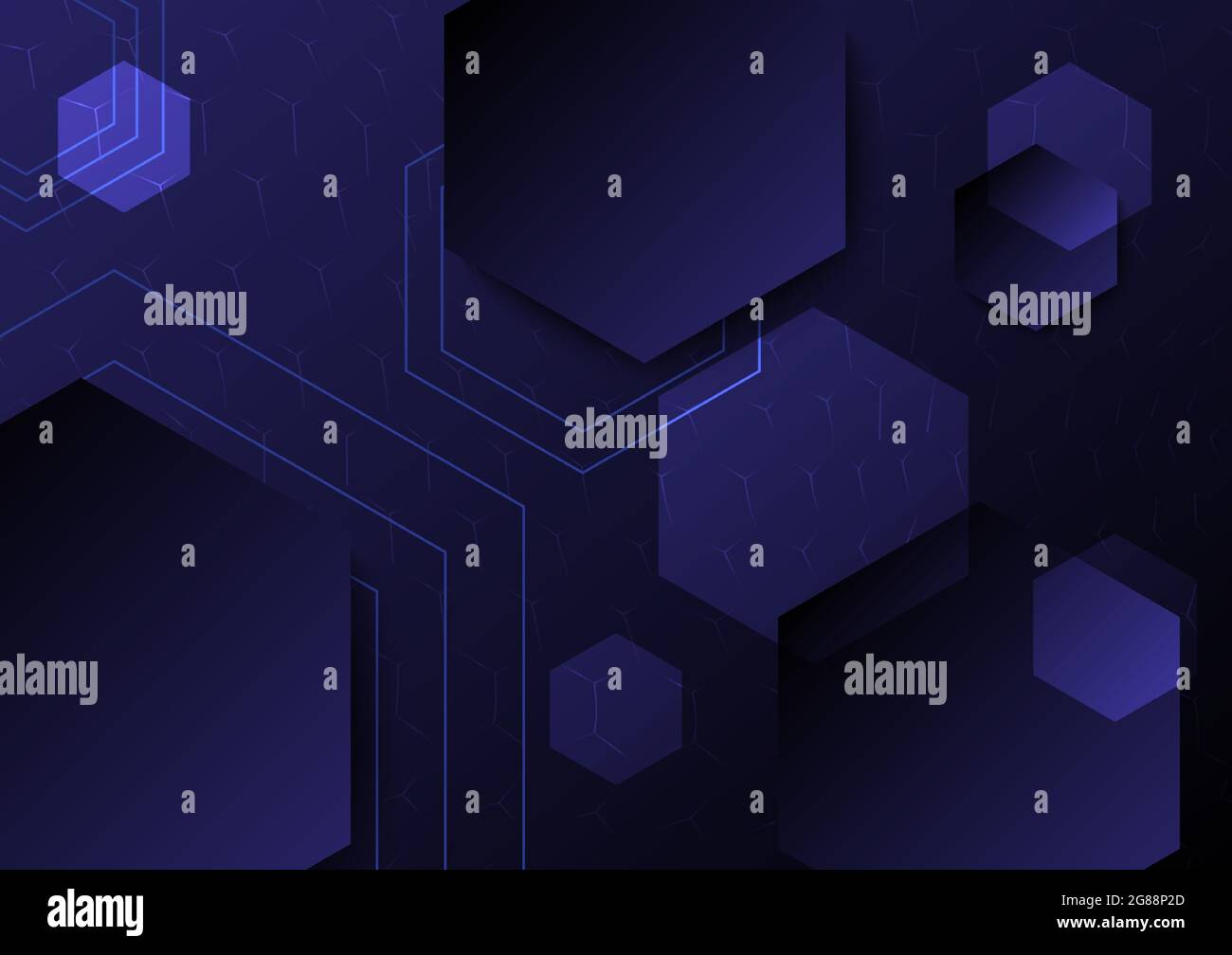 Abstrakter moderner Hintergrund. Blaues Muster mit Sechseck-Formen. Vektorgrafiker Stock Vektor