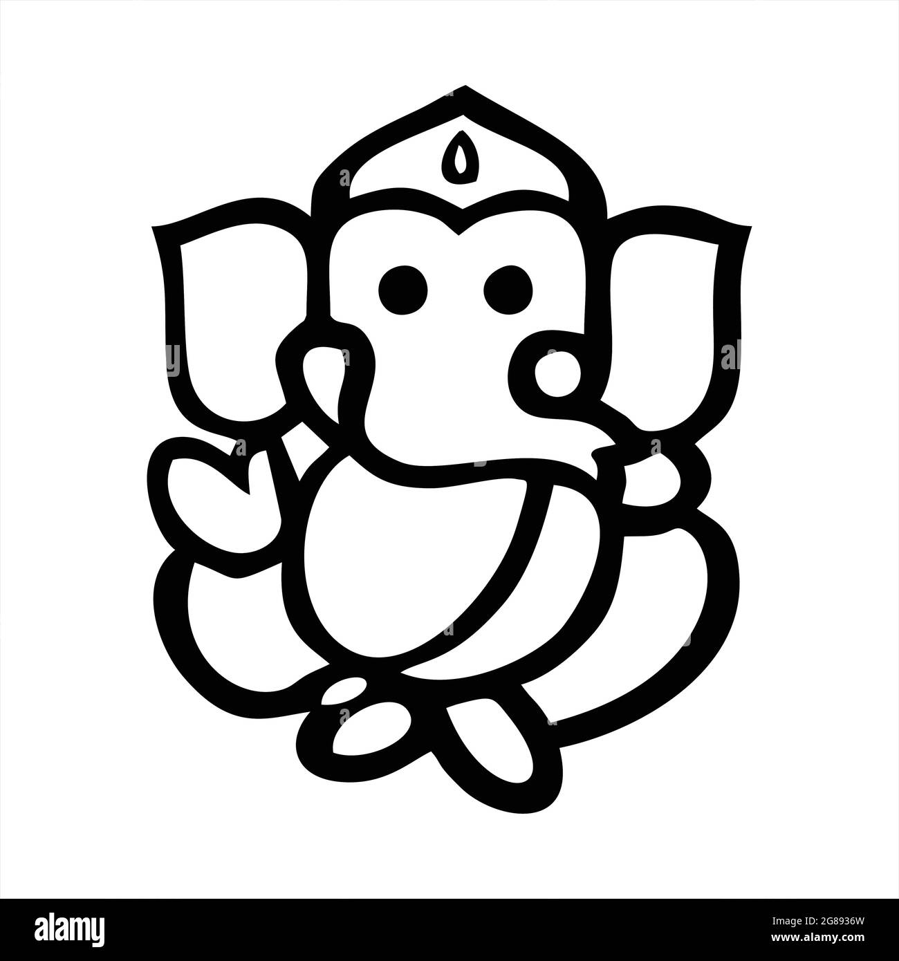 Ganpati Festival von Indien Hintergrund mit Lord Ganpati, Ganapati Clipart. Vektor-EPS-Datei Stock Vektor