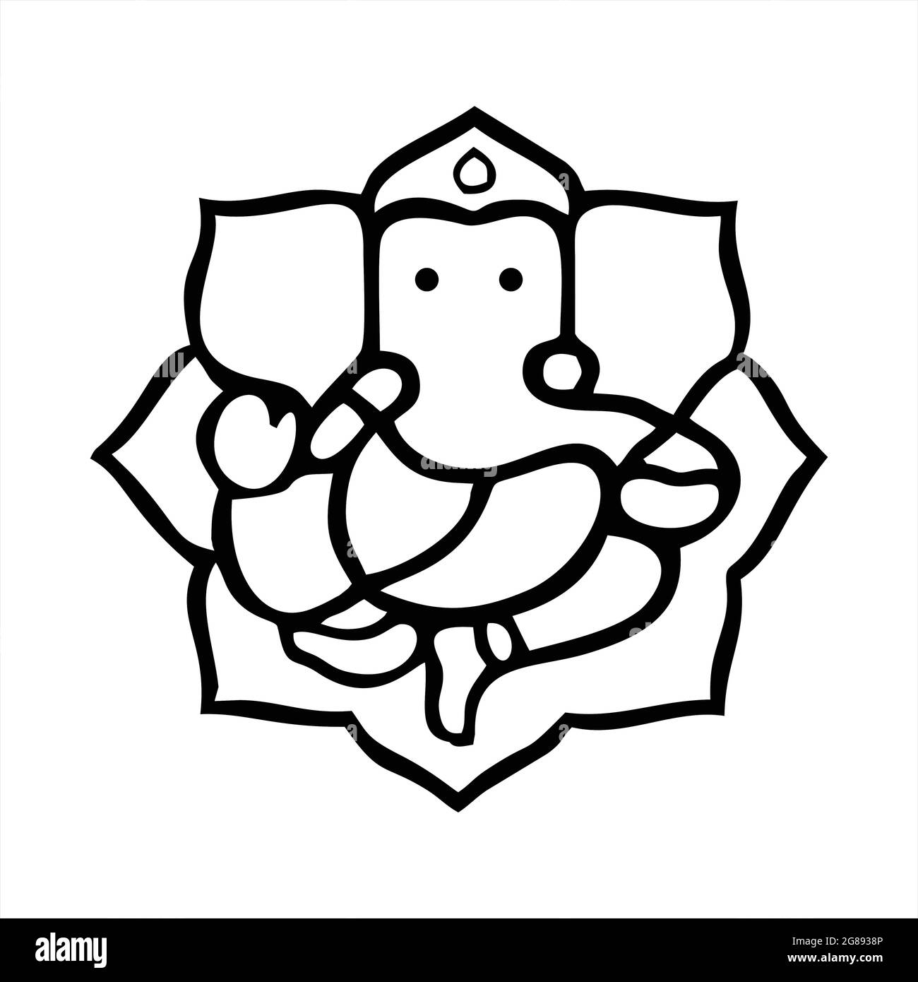 Ganpati Festival von Indien Hintergrund mit Lord Ganpati, Ganapati Clipart. Vektor-EPS-Datei Stock Vektor