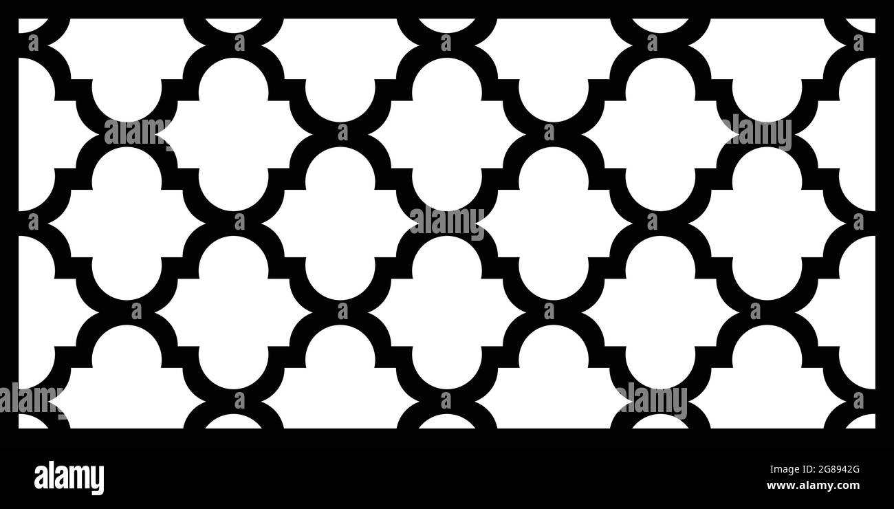 Jali Design für cnc-Router und Laser-Schneidevektor Datei. Stock Vektor