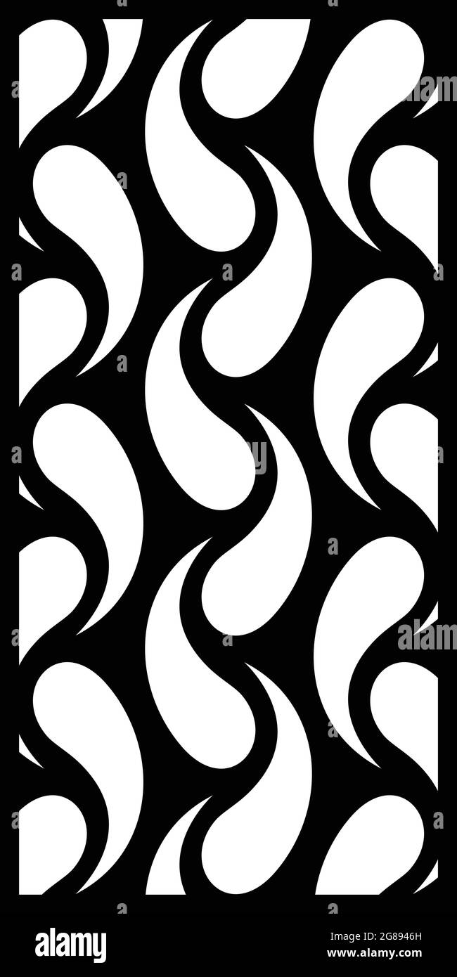 Jali Design für Grafik und Sperrholz, Router Jali Design, Trennwand, Schaum, Acryl und CNC-Maschine schneiden. Stock Vektor
