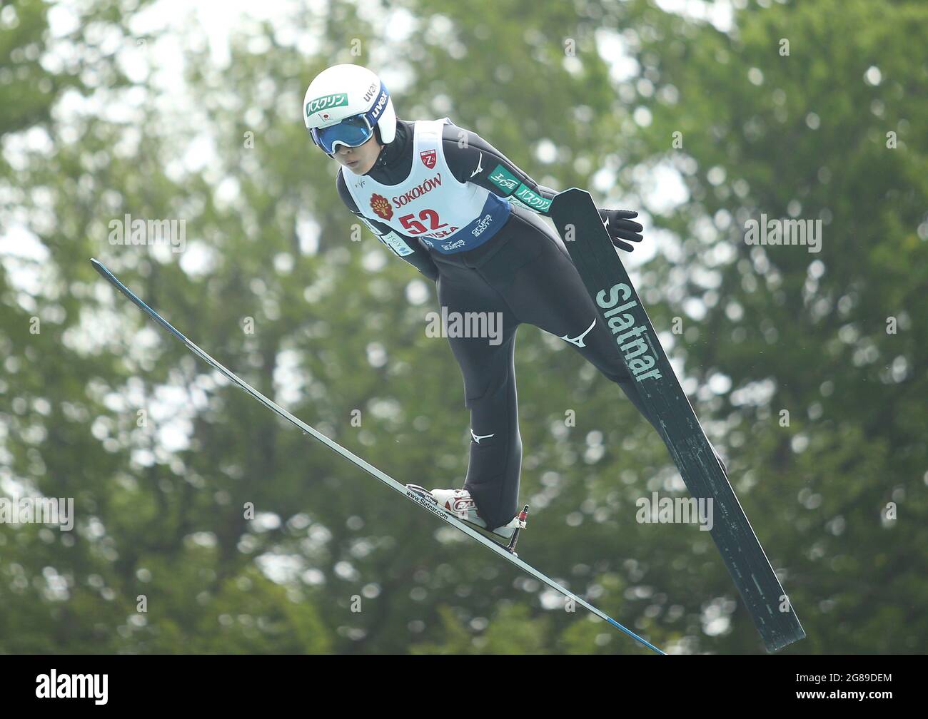 Wisla, Polen. 18. Juli 2021. Während des Einzel-Damen-Wettbewerbs des FIS Skisprung Sommer Grand Prix in Wisla. (Foto von Damian Klamka/SOPA Images/Sipa USA) Quelle: SIPA USA/Alamy Live News Stockfoto