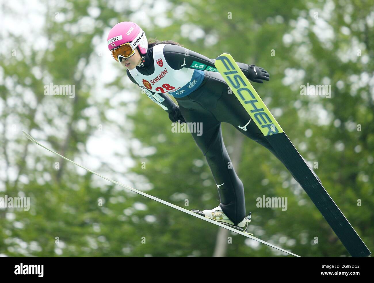 Wisla, Polen. 18. Juli 2021. Während des Einzel-Damen-Wettbewerbs des FIS Skisprung Sommer Grand Prix in Wisla. (Foto von Damian Klamka/SOPA Images/Sipa USA) Quelle: SIPA USA/Alamy Live News Stockfoto