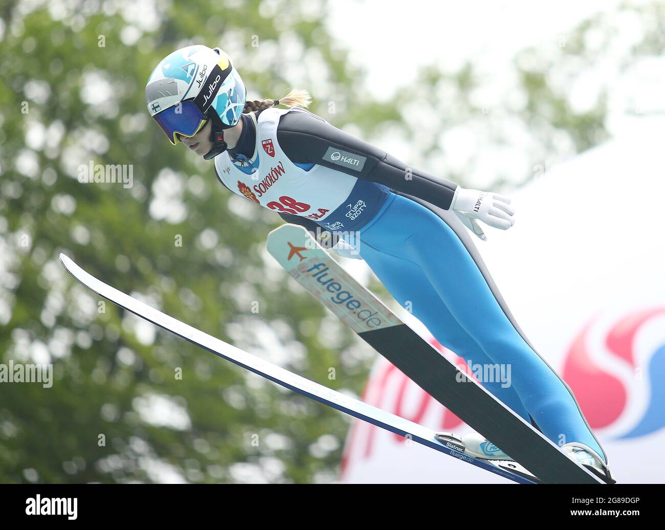 Wisla, Polen. 18. Juli 2021. Während des Einzel-Damen-Wettbewerbs des FIS Skisprung Sommer Grand Prix in Wisla. (Foto von Damian Klamka/SOPA Images/Sipa USA) Quelle: SIPA USA/Alamy Live News Stockfoto