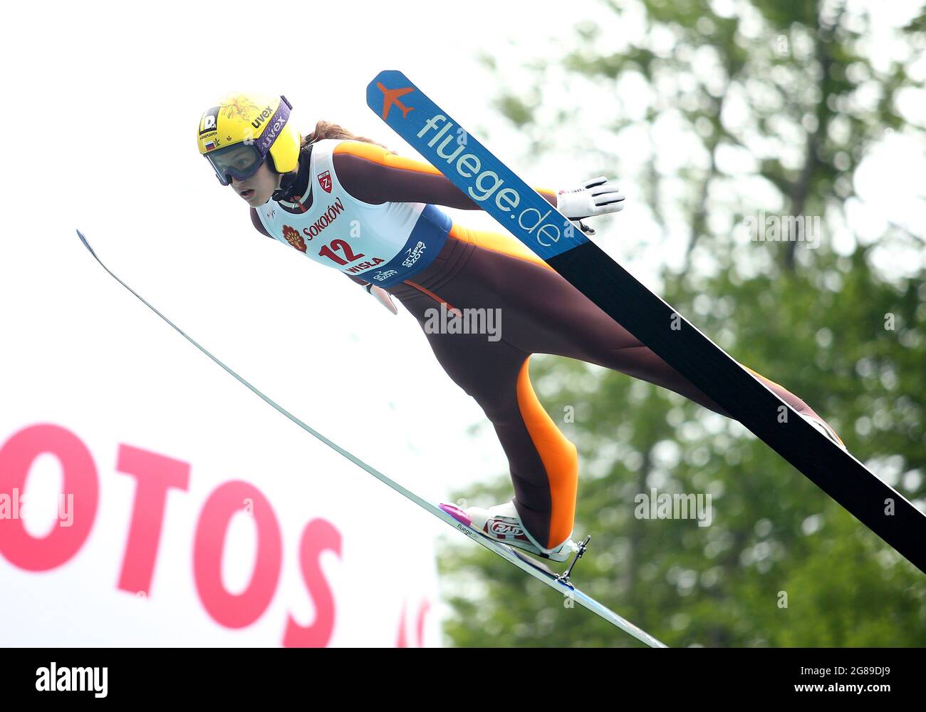 Wisla, Polen. 18. Juli 2021. Während des Einzel-Damen-Wettbewerbs des FIS Skisprung Sommer Grand Prix in Wisla. (Foto von Damian Klamka/SOPA Images/Sipa USA) Quelle: SIPA USA/Alamy Live News Stockfoto