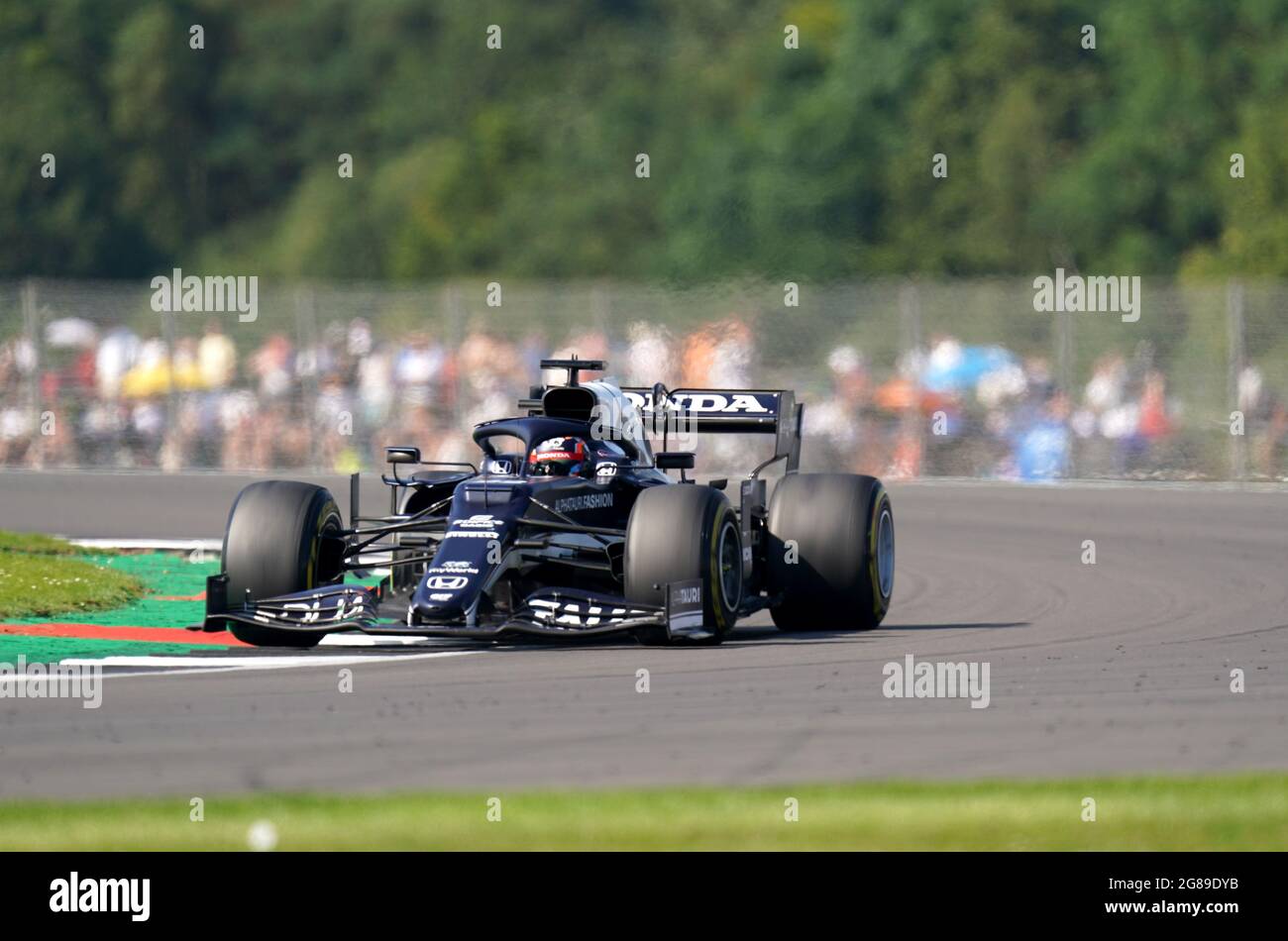 AlphaTauris Yuki Tsunoda während des Grand Prix von Großbritannien in Silverstone, Towcester. Bild Datum: Sonntag, 18. Juli 2021. Stockfoto