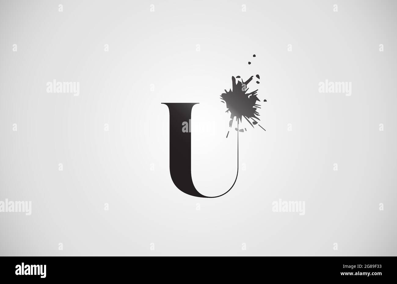 Splash U Alphabet Buchstabensymbol Fur Unternehmen Grunge Design Passend Fur Ein Firmenlogo Stock Vektorgrafik Alamy
