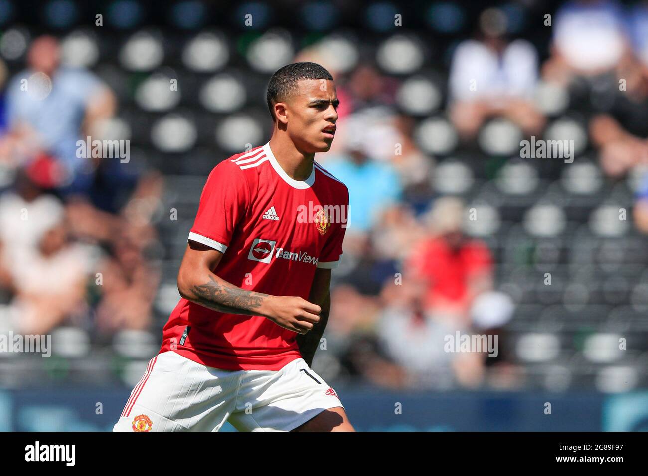 Derby Grossbritannien Juli 2021 Mason Greenwood 11 Von Manchester United In Derby Vereinigtes Konigreich Am 7 18 2021 Foto Von Conor Molloy News Images Sipa Usa Quelle Sipa Usa Alamy Live News Stockfotografie Alamy