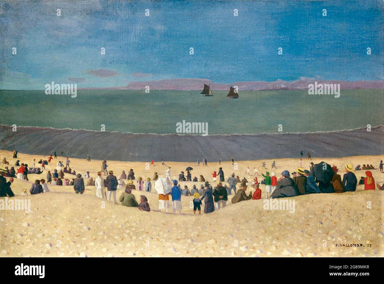 Félix Vallotton Kunstwerk mit dem Titel La Plage - Honfleur - The Beach Stockfoto