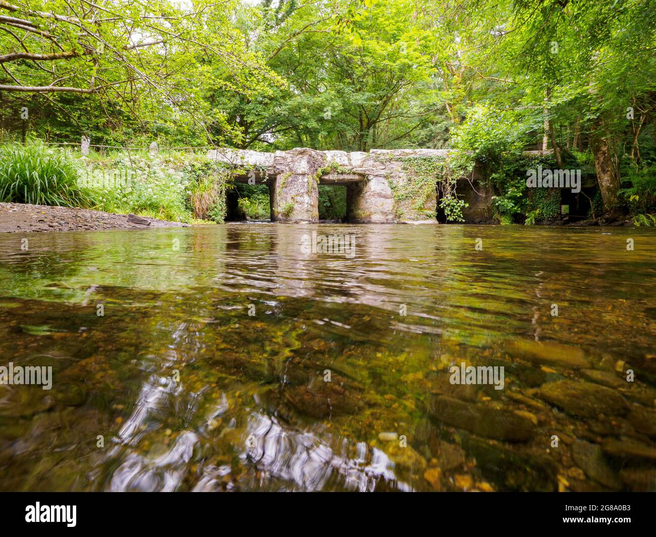 Stara Bridge über den Fluss Lynher, Cornwall, Großbritannien Stockfoto