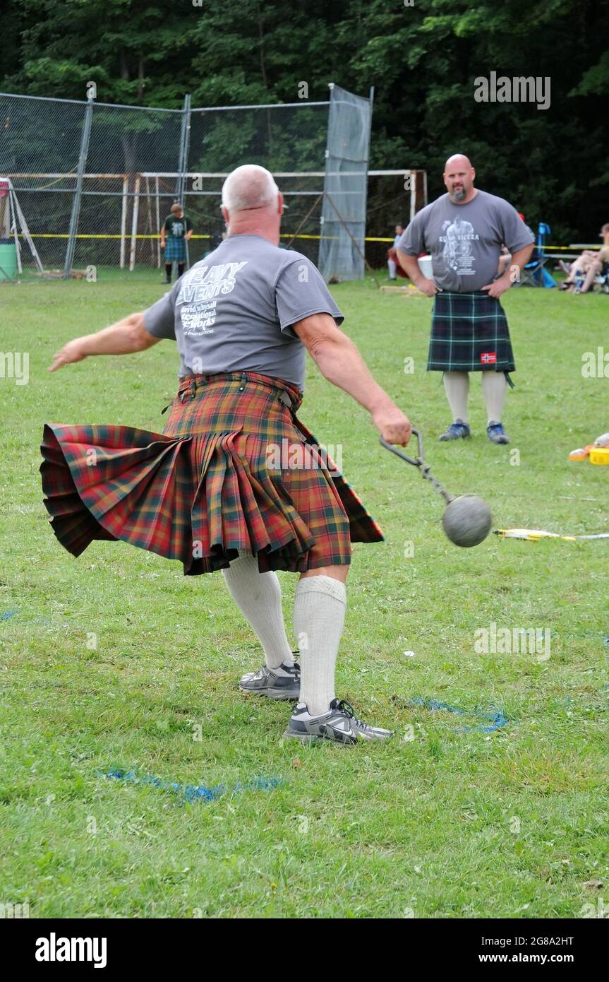 Hammerwurf, schottischer Hochland-Wettbewerb Stockfoto