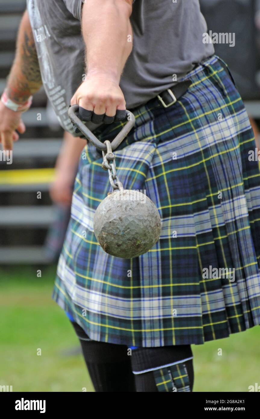 Hammerwurf, schottischer Hochland-Wettbewerb Stockfoto