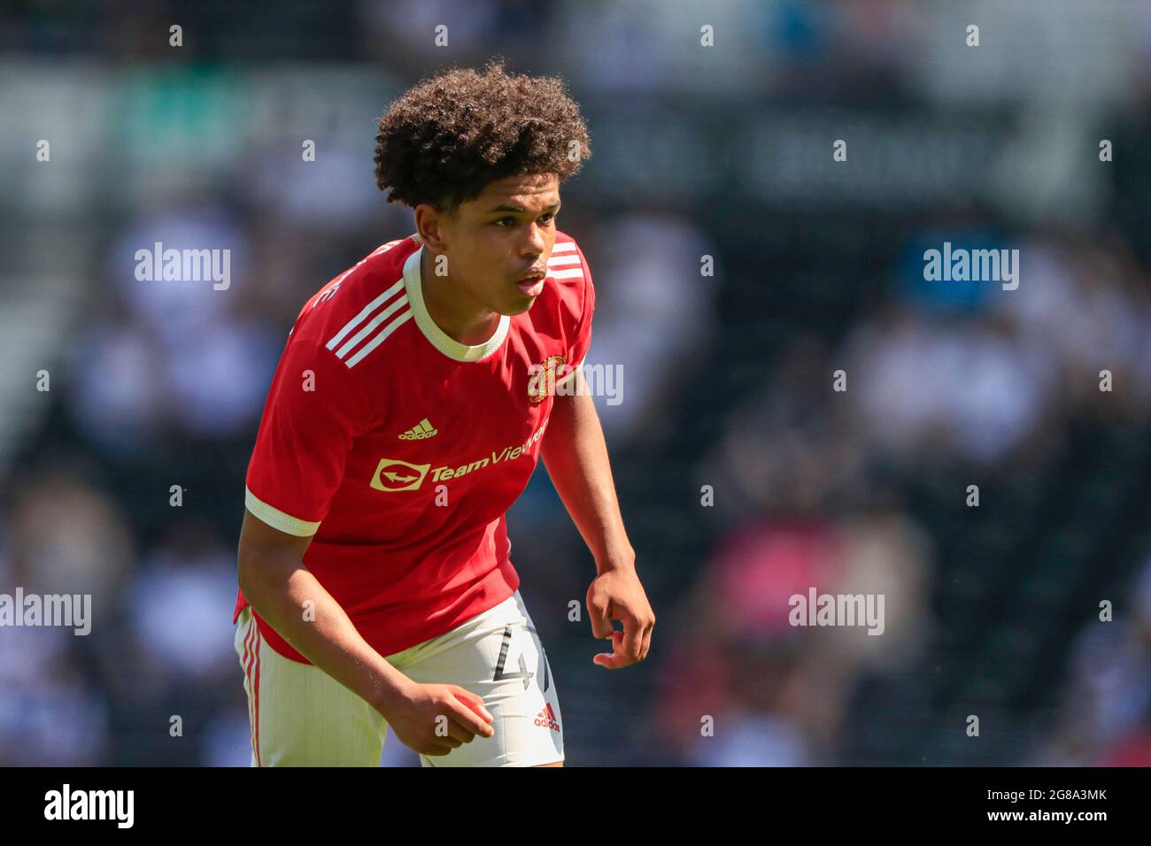 Derby, Großbritannien. Juli 2021. Shola Shoretire of Manchester United in Derby, Vereinigtes Königreich am 7/18/2021. (Foto von Conor Molloy/News Images/Sipa USA) Quelle: SIPA USA/Alamy Live News Stockfoto