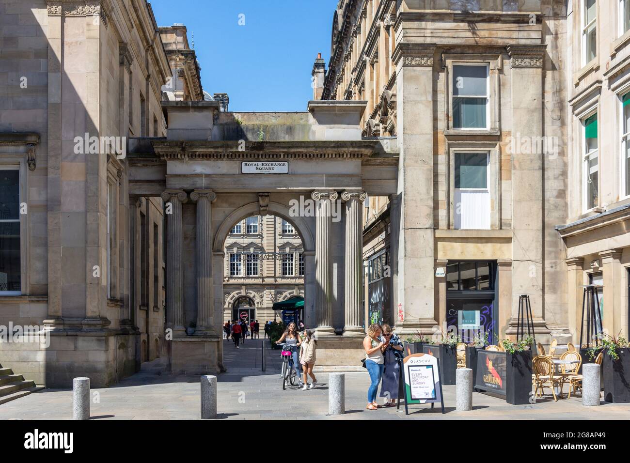 Royal Exchange Square, Glasgow City, Schottland, Großbritannien Stockfoto