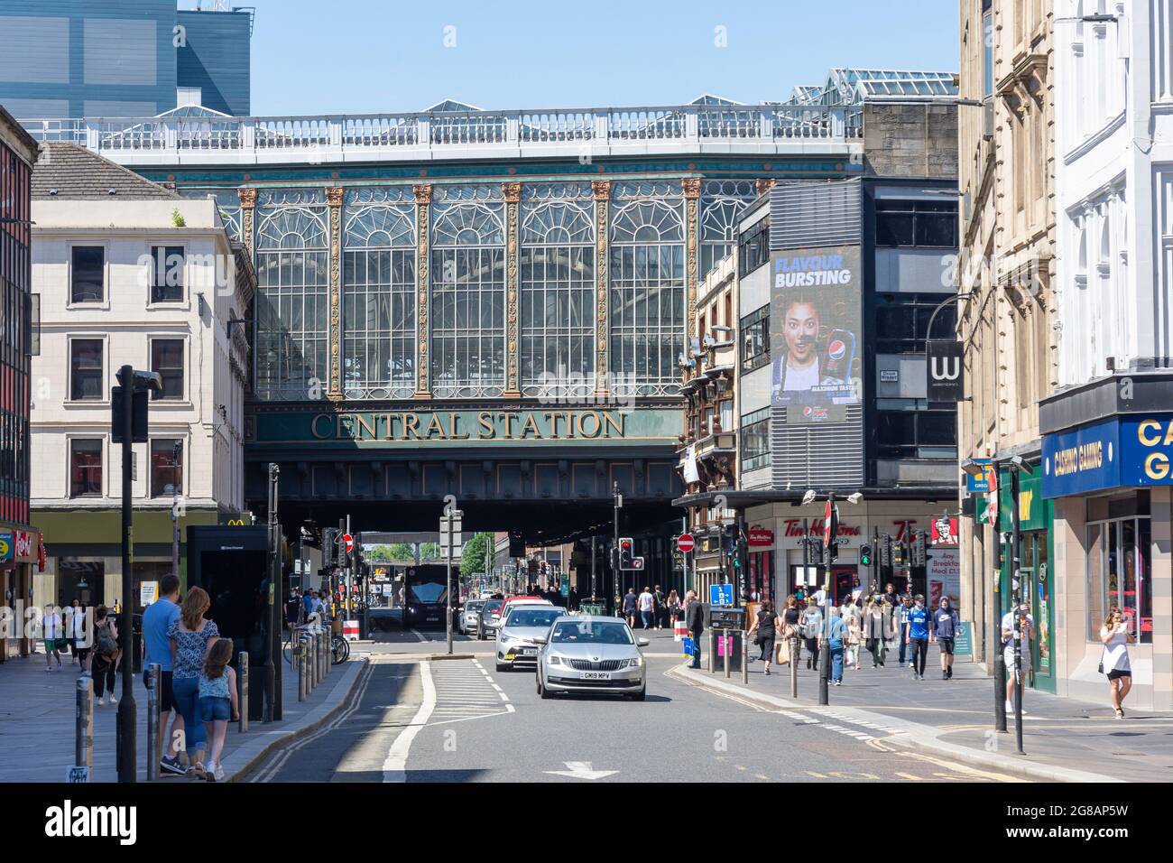 Glasgow Central Station, Argyll Street, Glasgow City, Schottland, Großbritannien Stockfoto