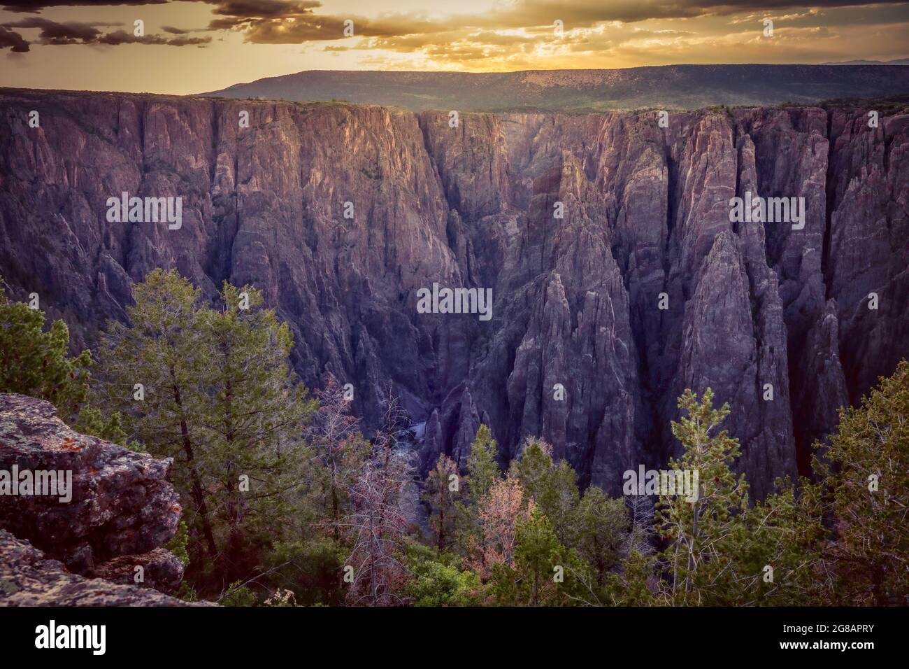 Der Black Canyon des Gunnison National Park, Colorado. Stockfoto