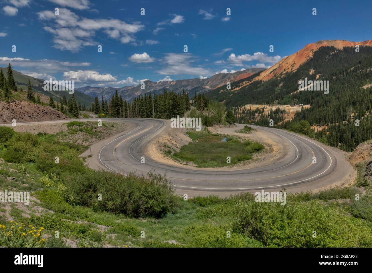 Der Million Dollar Highway , Ouray, Colorado Stockfoto