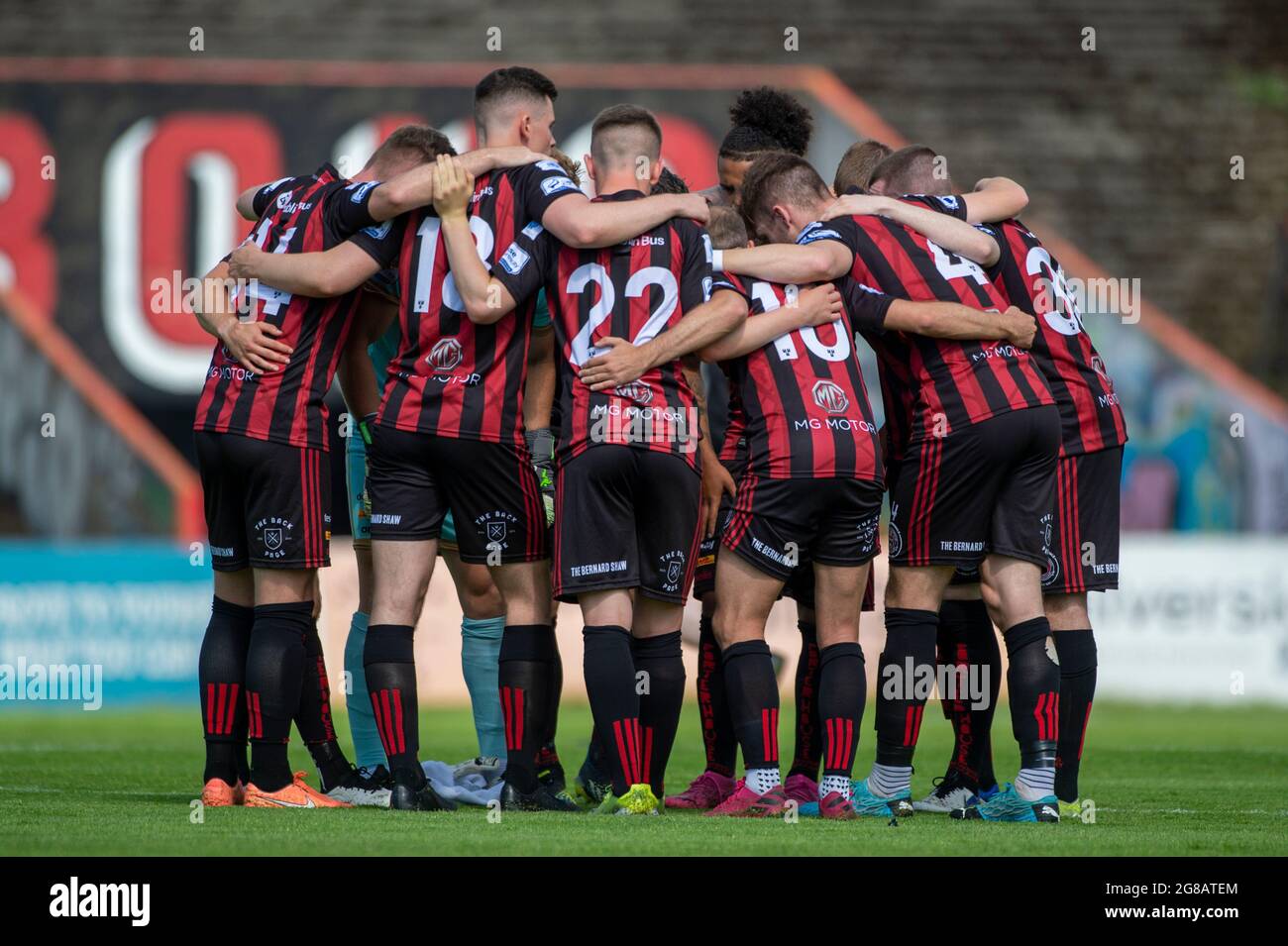 Dublin, Irland. Juli 2021. Bohemians-Spieler beim Spiel der SSE Airtricity Premier Division zwischen Bohemians FC und Longford Town im Dalymount Park in Dublin, Irland, am 18. Juli 2021 (Foto: Andrew SURMA/SIPA USA). Quelle: SIPA USA/Alamy Live News Stockfoto