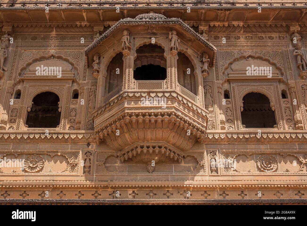 Schöne alte Architektur von Maheshwar Stockfoto
