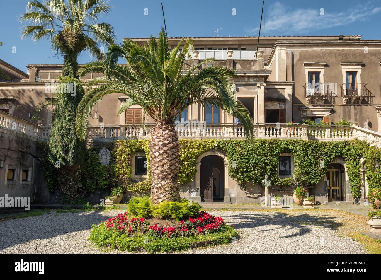 Villa Cerami Garten in Catania, Sizilien, Italien. Stockfoto