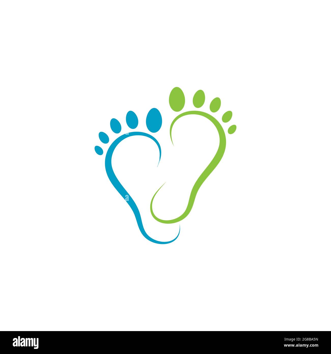 Fußpflege Logo Vorlage Vektor Symbol Illustration Design Stock Vektor