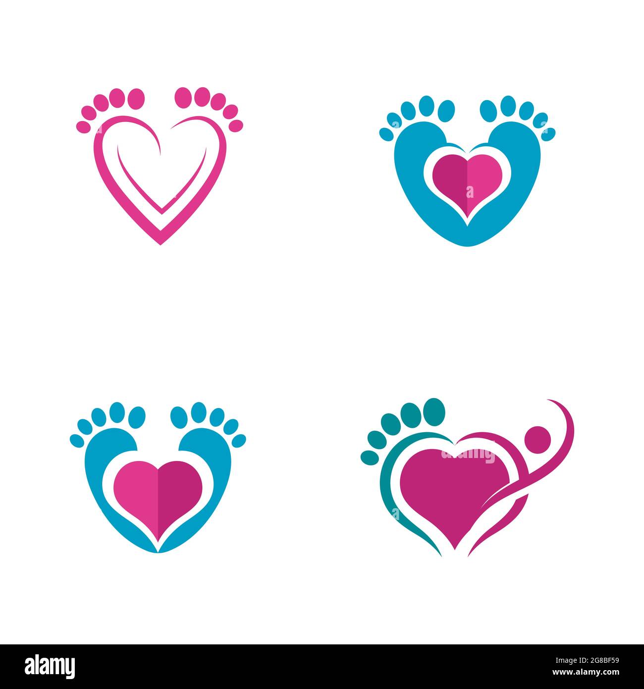 Fußpflege Logo Vorlage Vektor Symbol Illustration Design Stock Vektor