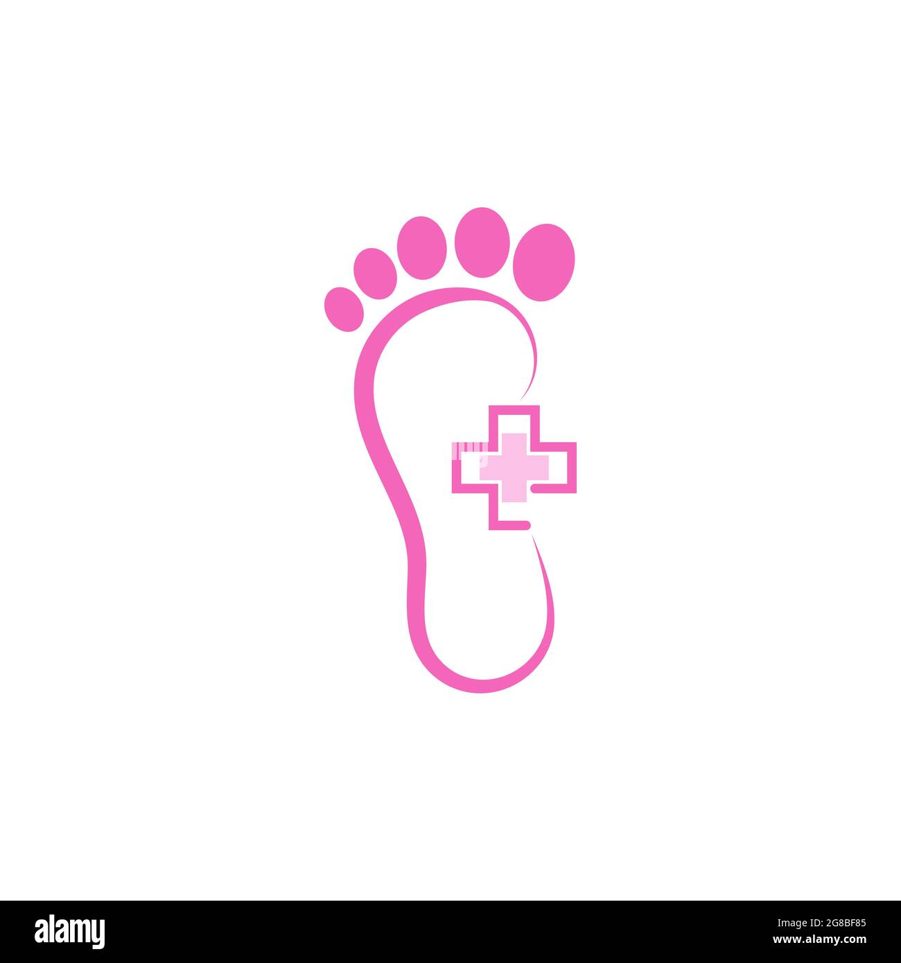 Fußpflege Logo Vorlage Vektor Symbol Illustration Design Stock Vektor