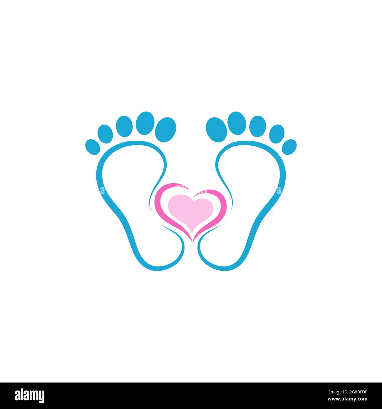 Fußpflege Logo Vorlage Vektor Symbol Illustration Design Stock Vektor