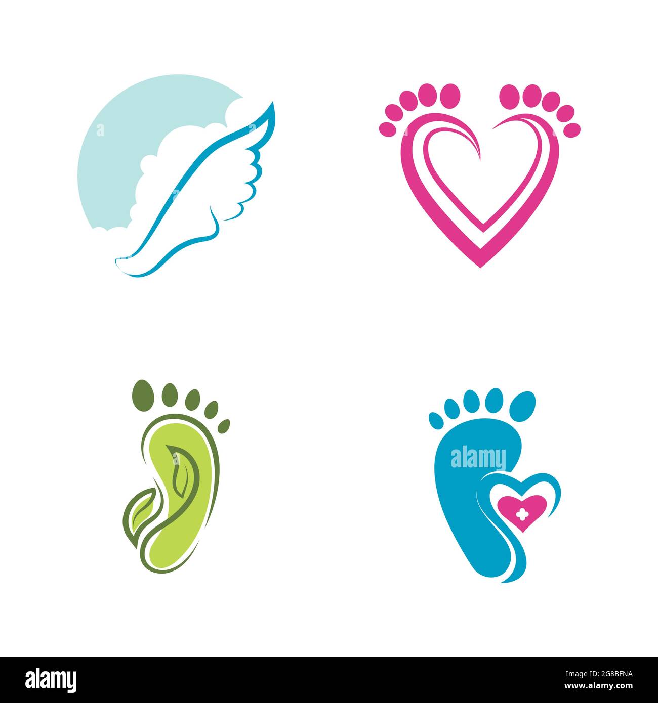 Fußpflege Logo Vorlage Vektor Symbol Illustration Design Stock Vektor