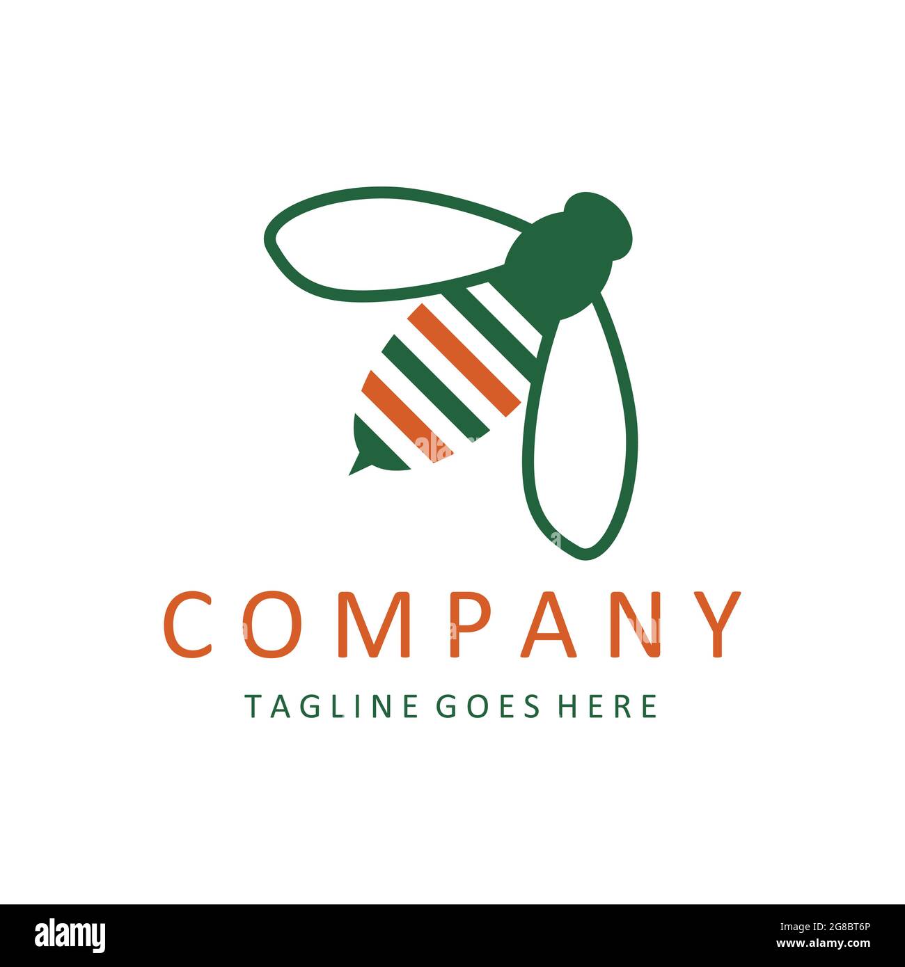 Honey Bee Logo-Vorlage. Vector Tierlogo Stock Vektor