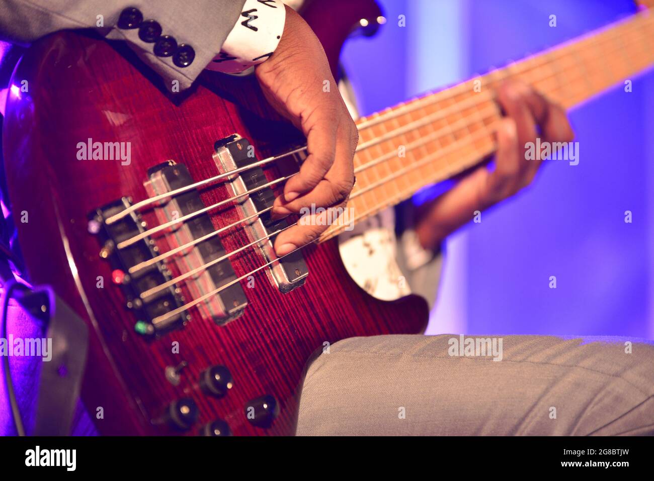 Bass-Gitarre Stockfoto