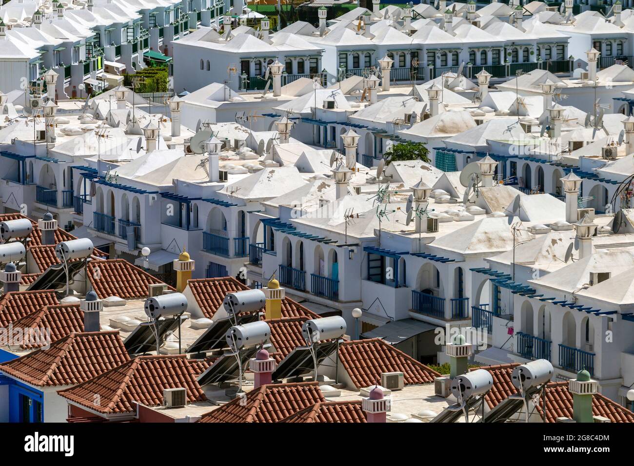 Ferienwohnungen in Maspalomas, Gran Canaria. Stockfoto