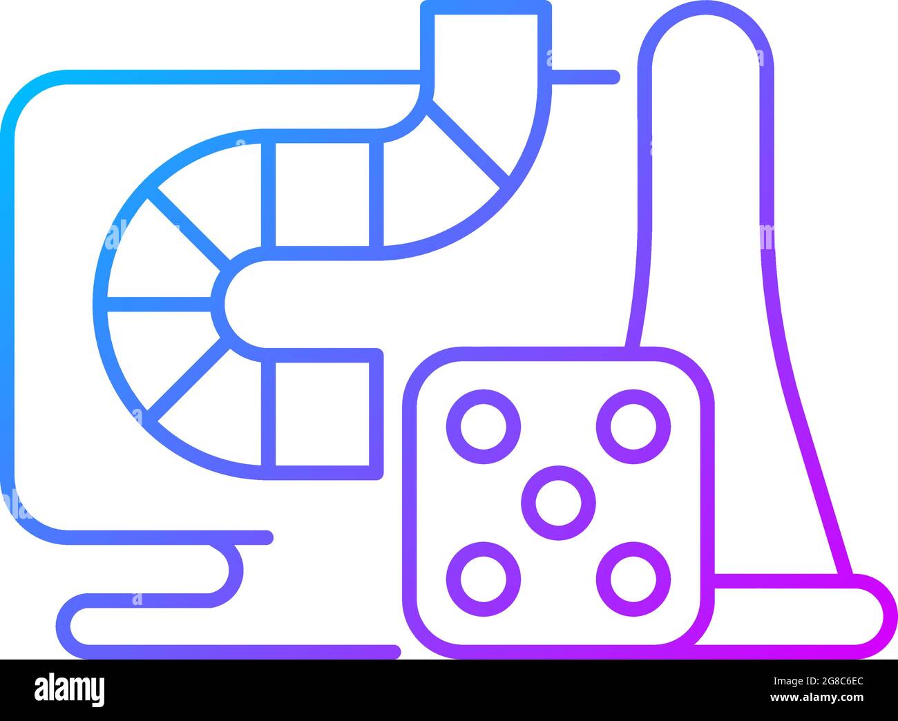 Online-Brettspiele Gradient lineare Vektor-Symbol Stock Vektor