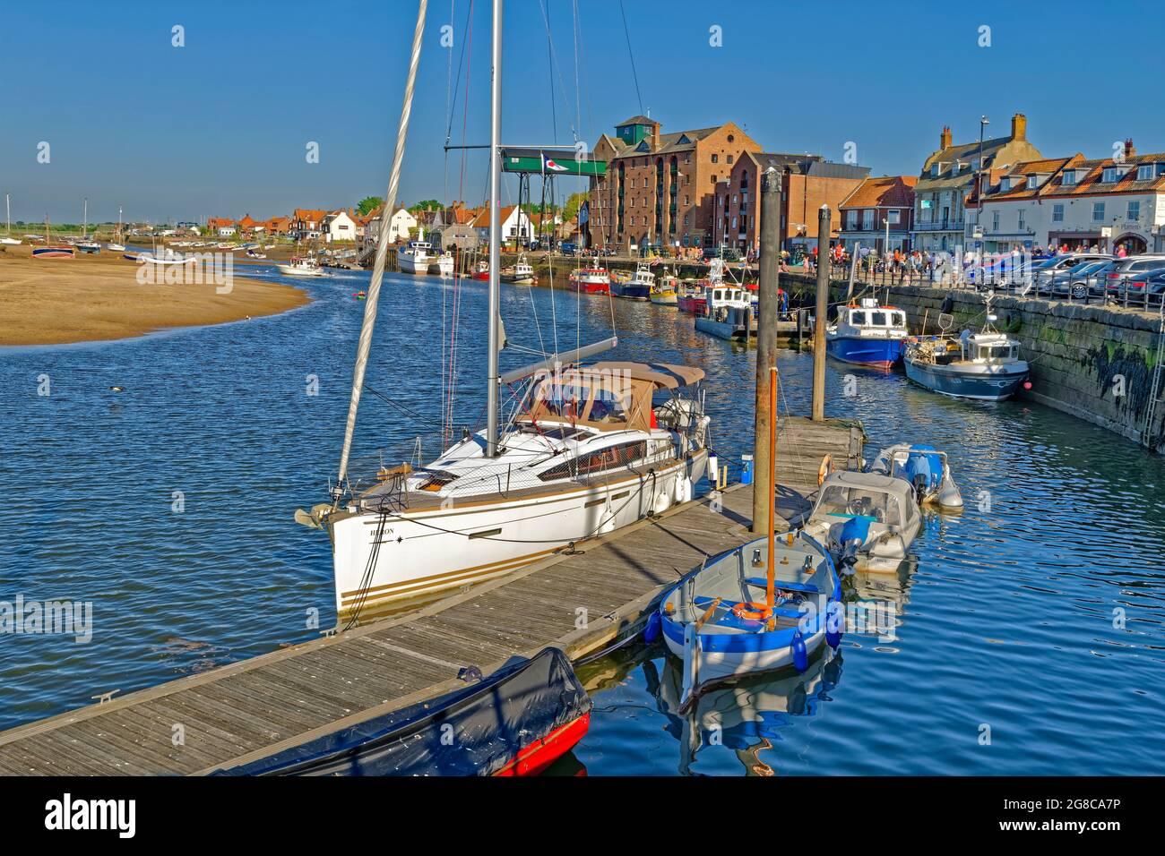 Wells-next-the-Sea an der Nordküste von Norfolk in England. Stockfoto