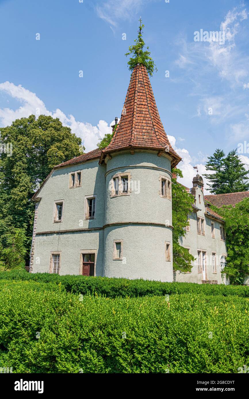 Jagdschloss des Grafen Schonborn in Transkarpation, Ukraine. Stockfoto