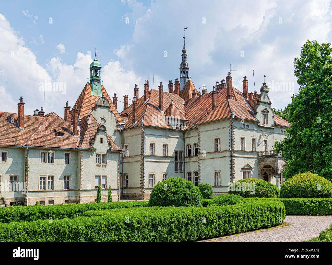 Jagdschloss des Grafen Schonborn in Transkarpation, Ukraine. Stockfoto