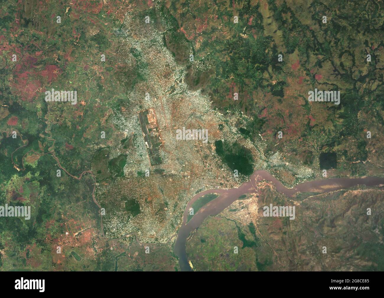 Bangui, Hauptstadt der Zentralafrikanischen Republik Stockfoto