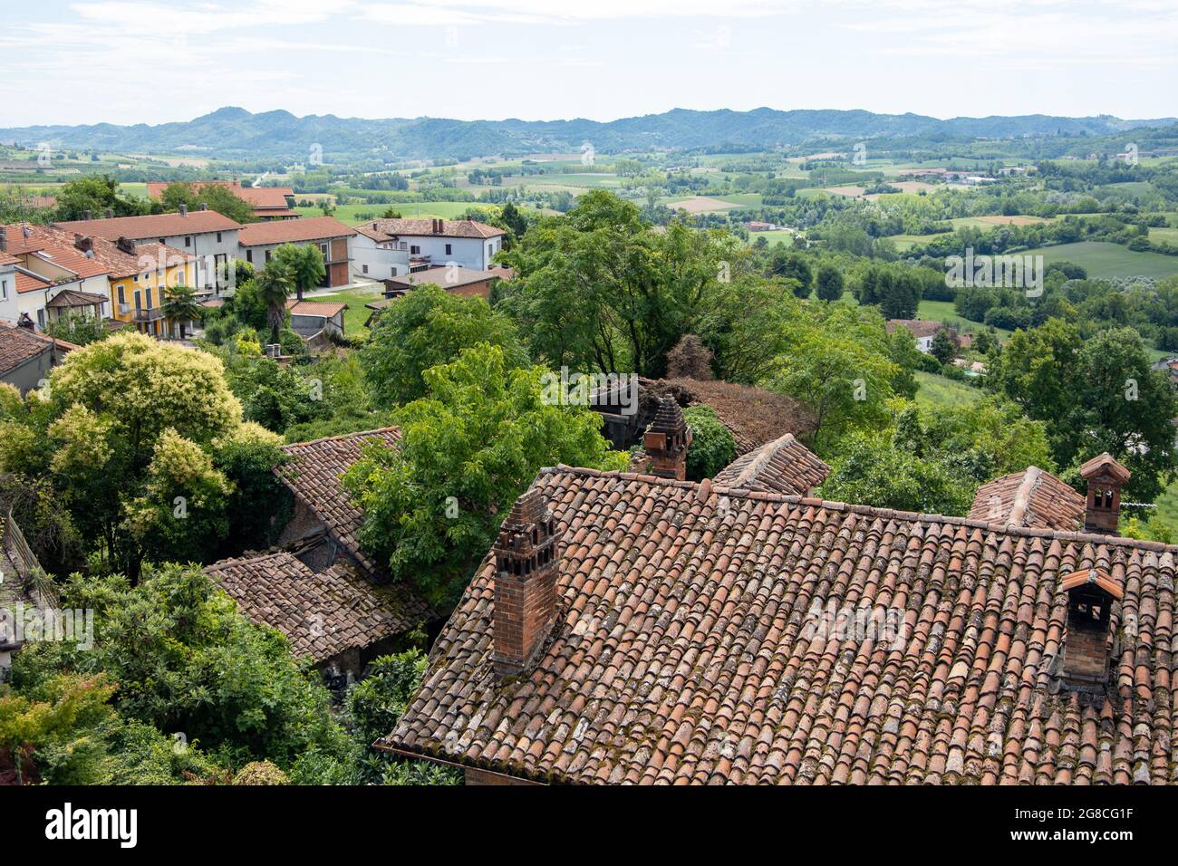 Gabiano Monferrato überdachung Hügel Italien Stockfoto