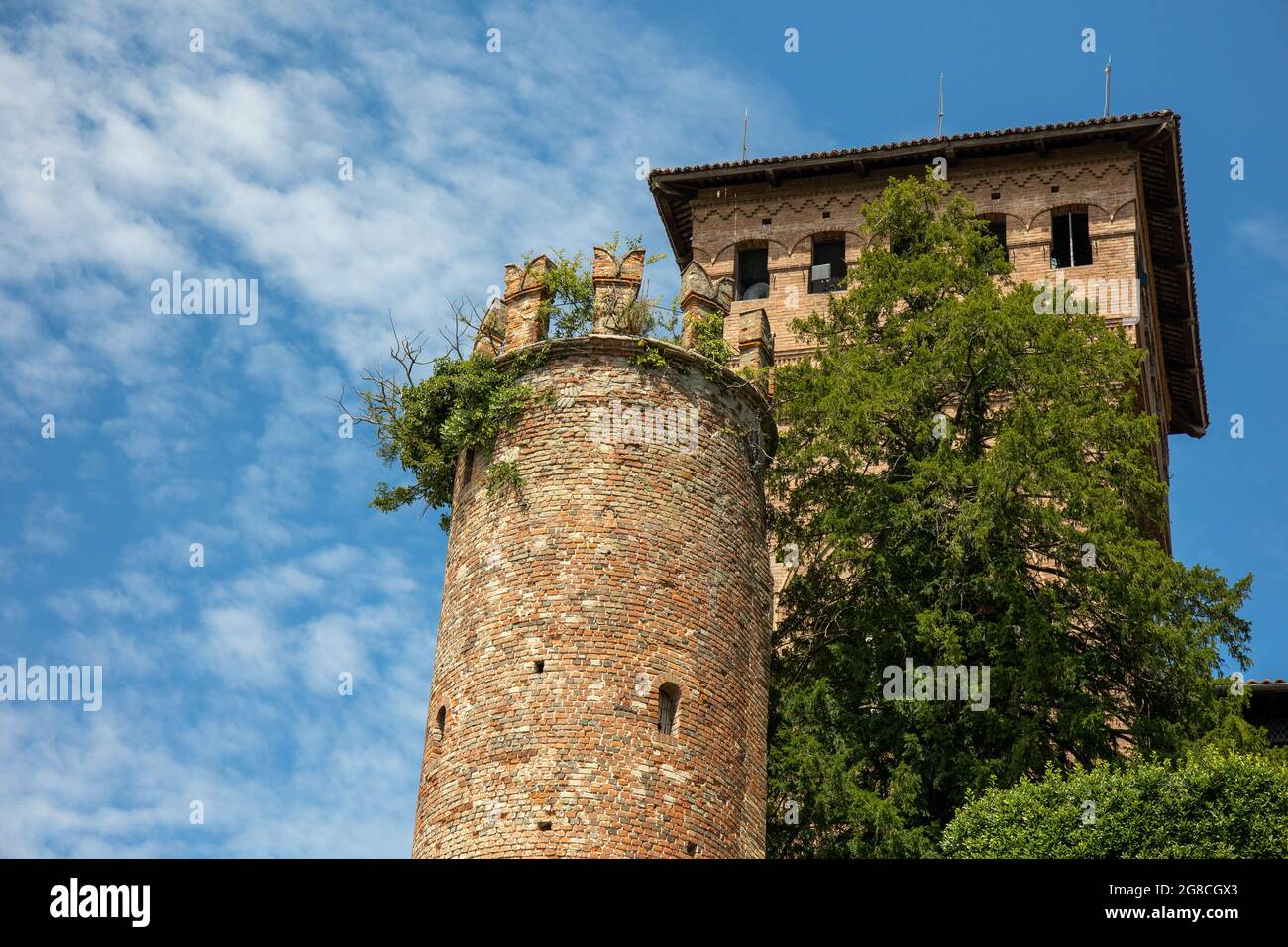Schloss Gabiano Monferrato Piemont Italien Stockfoto