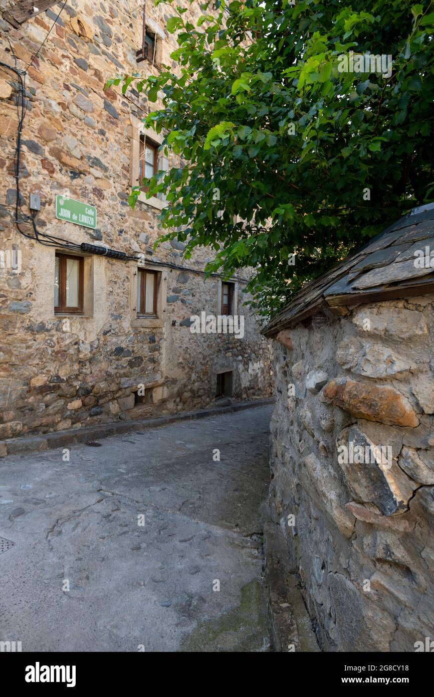 Altstadt von Sallent de Gallego, Pyrenäen, Provinz Huesca, Aragon, Spanien. Stockfoto