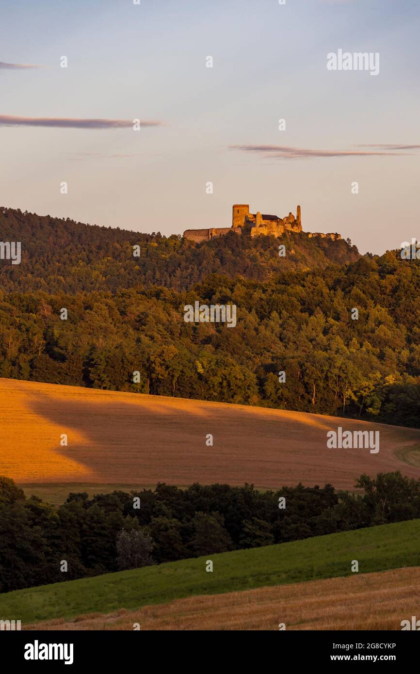 Cachtice Ruinen in der Westslowakei Stockfoto